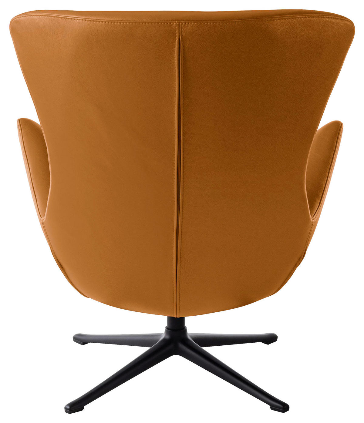 OHRENSESSEL in Cognac  - Cognac/Schwarz, Design, Leder/Metall (84/104/96cm) - home24