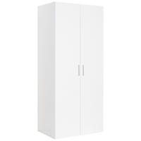 GARDEROBNA OMARA bela - barve kroma/bela, Design, umetna masa/leseni material (80/185/54cm) - Xora