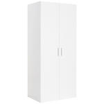 GARDEROBENSCHRANK  in 80/185/54 cm  - Chromfarben/Weiß, Design, Holzwerkstoff/Kunststoff (80/185/54cm) - Xora