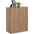 KOMMODE 60/76,8/33,6 cm - Eichefarben/Alufarben, Design, Holzwerkstoff/Kunststoff (60/76,8/33,6cm) - Carryhome KOMMODE 60/76,8/33,6 cm - Eichefarben/Alufarben, Design, Holzwerkstoff/Kunststoff (60/76,8/33,6cm) - Carryhome
