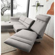 ECKSOFA Sandfarben Flachgewebe  - Sandfarben/Schwarz, Design, Textil/Metall (176-217/259-307cm) - Dieter Knoll