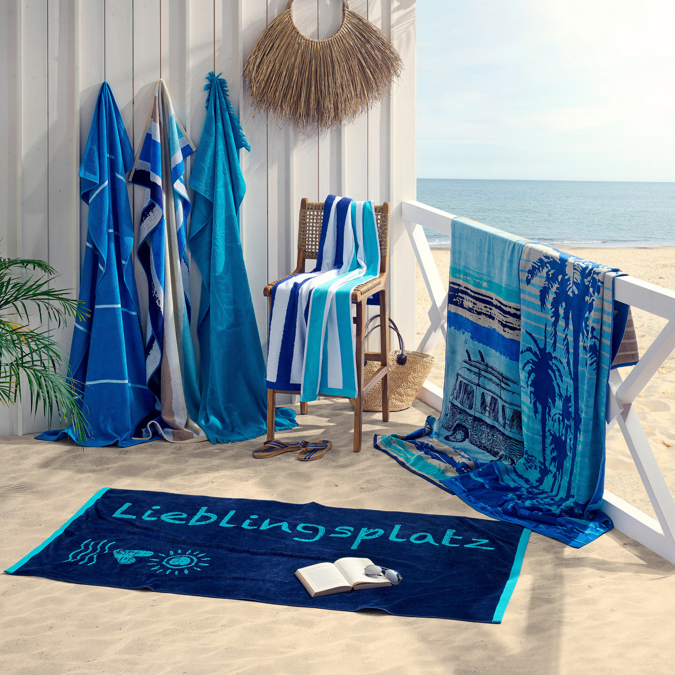 PEŠKIR ZA HAMAM SERENITY  plava 90/180 cm  - plava, Konvencionalno, tekstil (90/180cm) - Esposa
