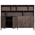 BUFFET Schwarz, Dunkelbraun  200/150/44 cm  - Dunkelbraun/Schwarz, Design, Holz/Holzwerkstoff (200/150/44cm) - Ambia Home