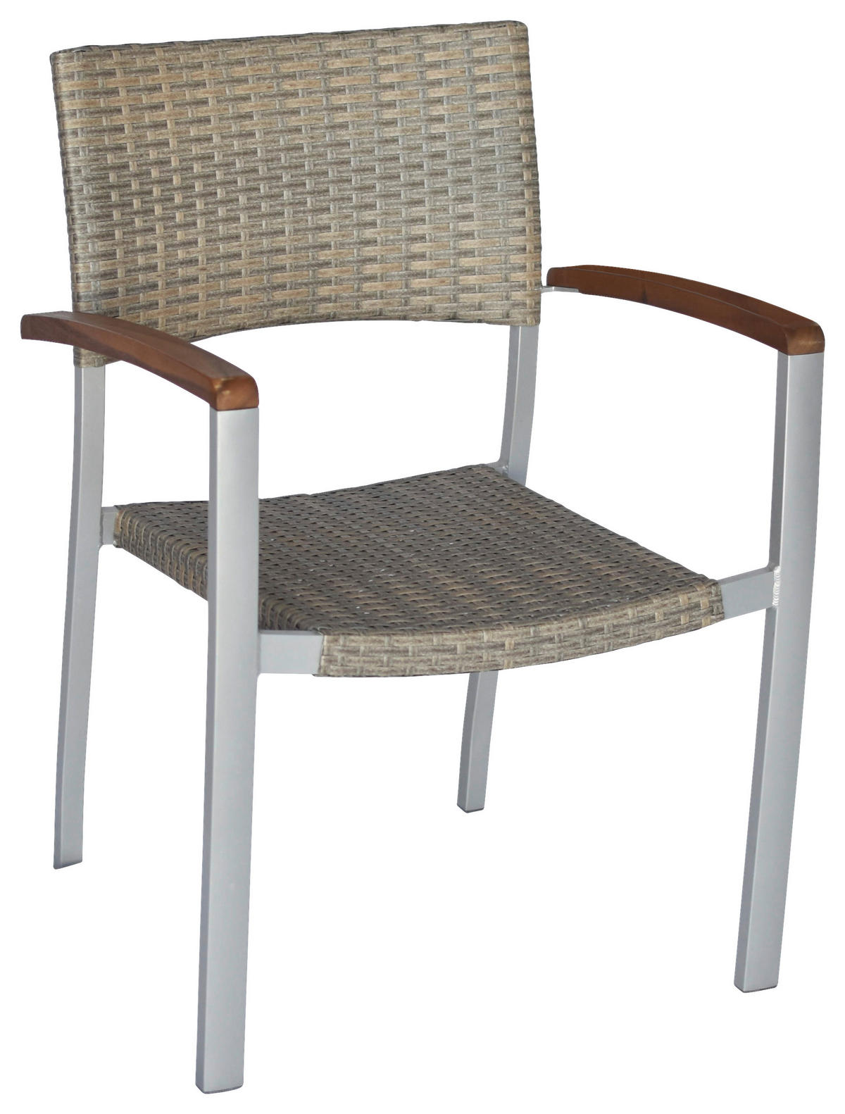 GARTENSET Akazie massiv Aluminium  - Silberfarben/Grau, MODERN, Holz/Kunststoff - Gardenson