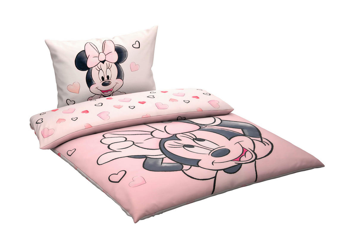 DETSKÉ OBLIEČKY MINNIE MOUSE 140/200 cm  - biela/antracitová, Konventionell, textil (140/200cm)