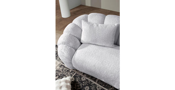 BIGSOFA in Chenille Hellgrau  - Hellgrau/Schwarz, KONVENTIONELL, Kunststoff/Textil (248/78/112cm) - Carryhome