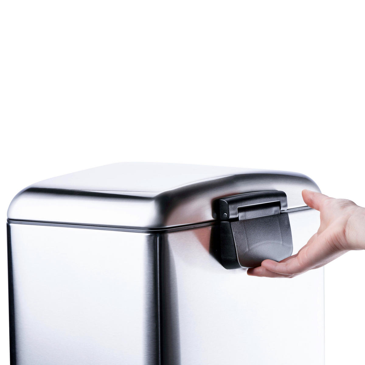 TRETEIMER 30 L  - Chromfarben/Schwarz, Basics, Kunststoff/Metall (34,5/30,5/61,4cm) - Dirt Devil