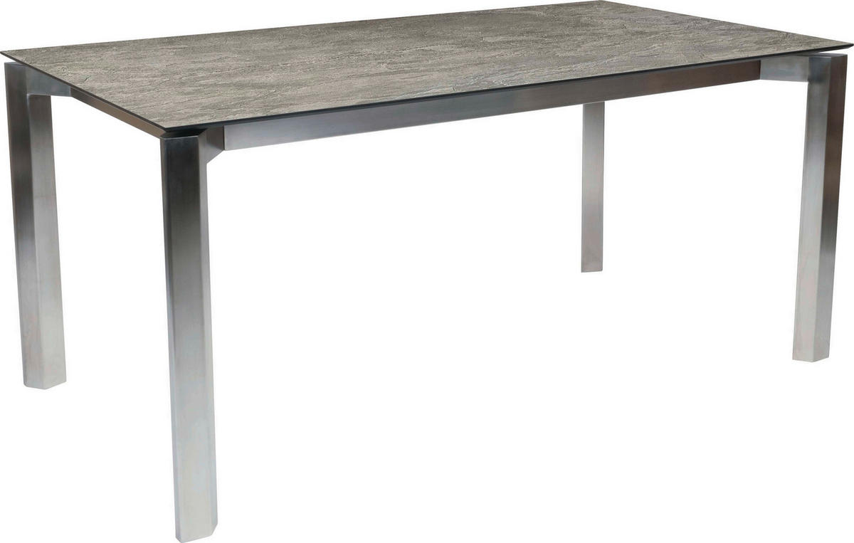 GARTENTISCHGESTELL 160/90/73 cm Metall Edelstahlfarben  - Edelstahlfarben, Basics, Metall (160/90/73cm) - Stern