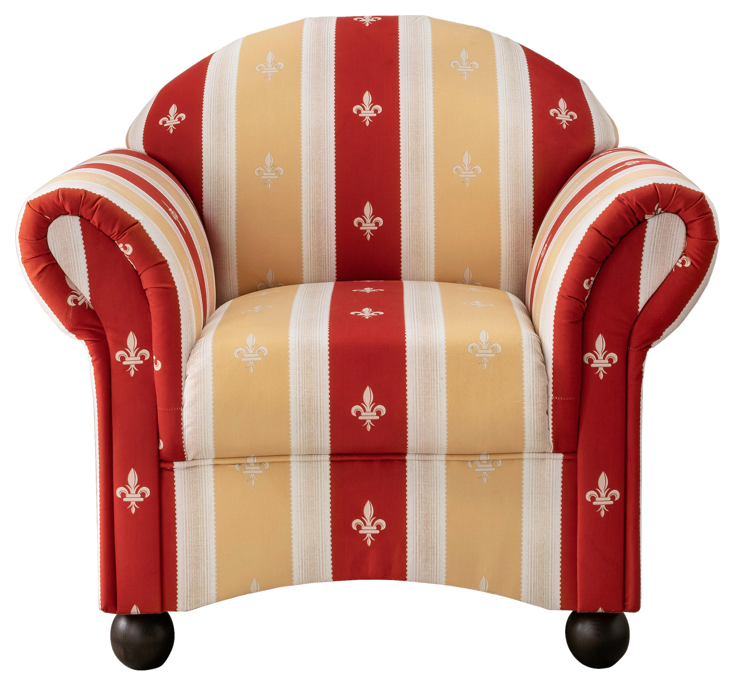 SESSEL in Mikrofaser Rot  - Wengefarben/Rot, Konventionell, Holz/Textil (90/84/80cm) - Livetastic