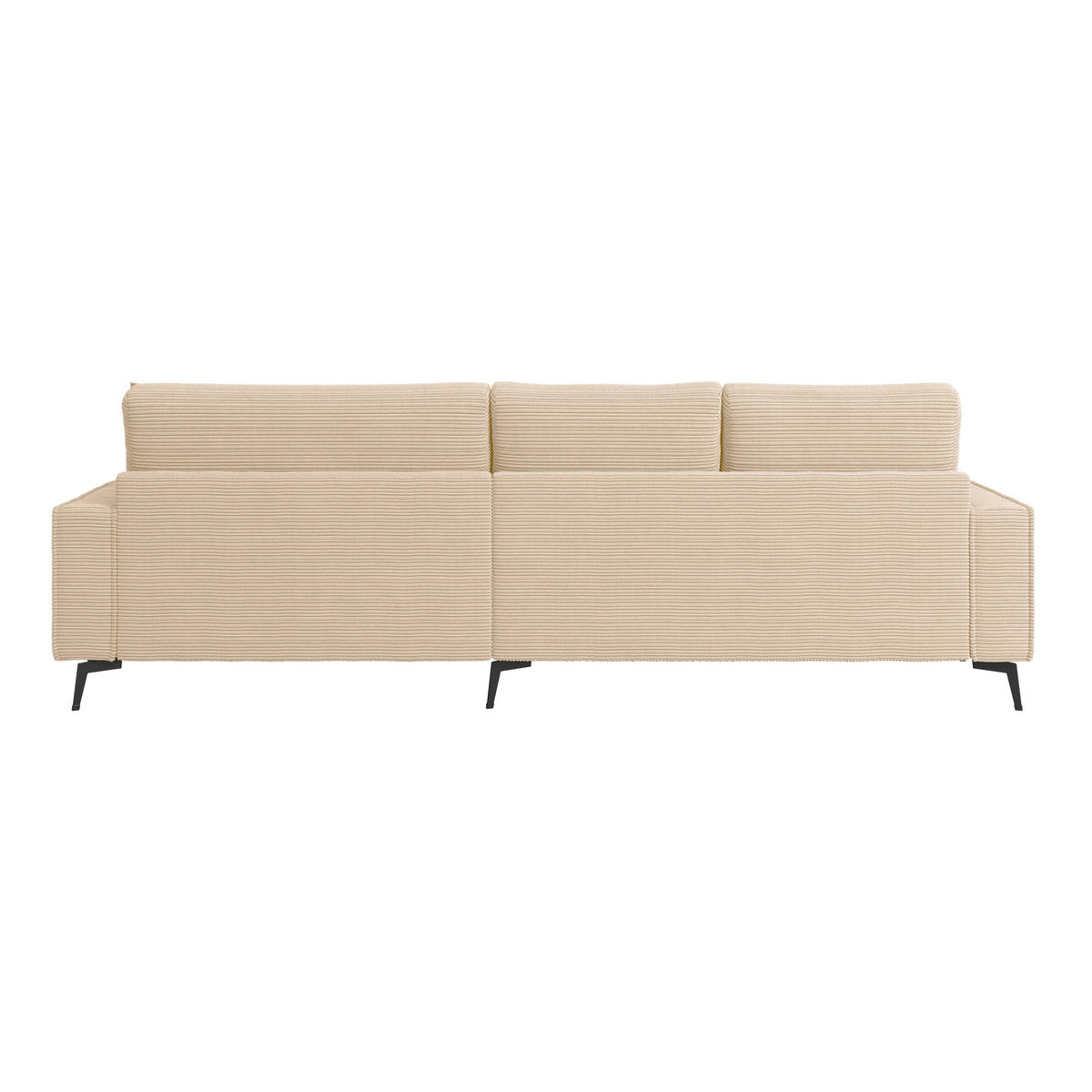 ECKSOFA ZERO Creme Cord Zierkissen, Rückenkissen  - Creme/Schwarz, Trend, Textil/Metall (286/173cm) - Livetastic