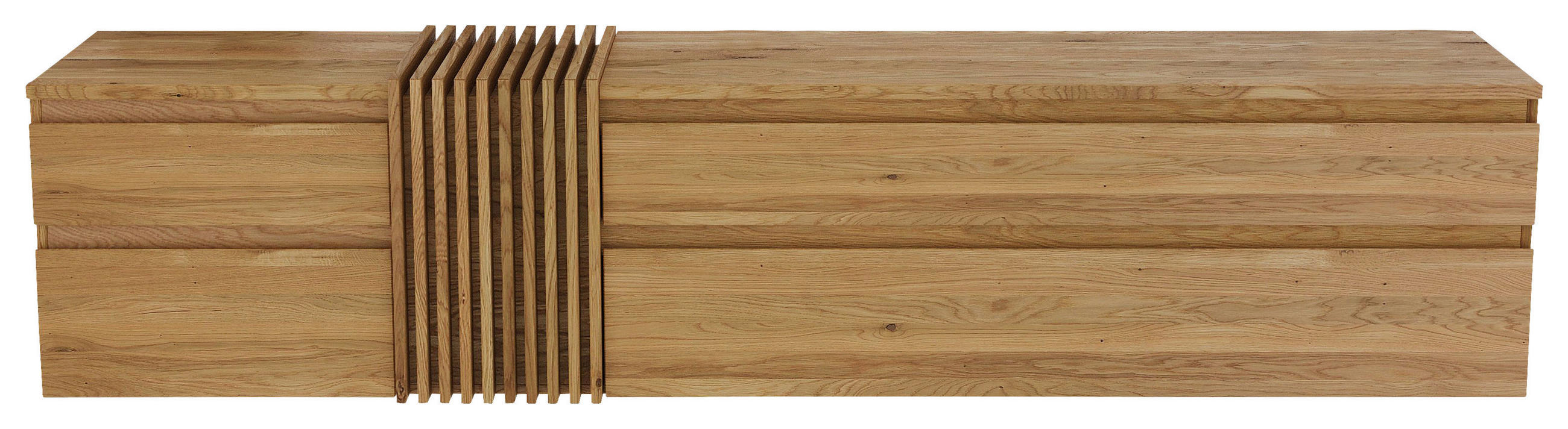 TV-SZEKRÉNY  - tölgyfa színű, Natur, fa - Linea Natura