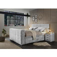BOXSPRINGBETT 180/200 cm  in Silberfarben  - Silberfarben, KONVENTIONELL, Textil (180/200cm) - Carryhome
