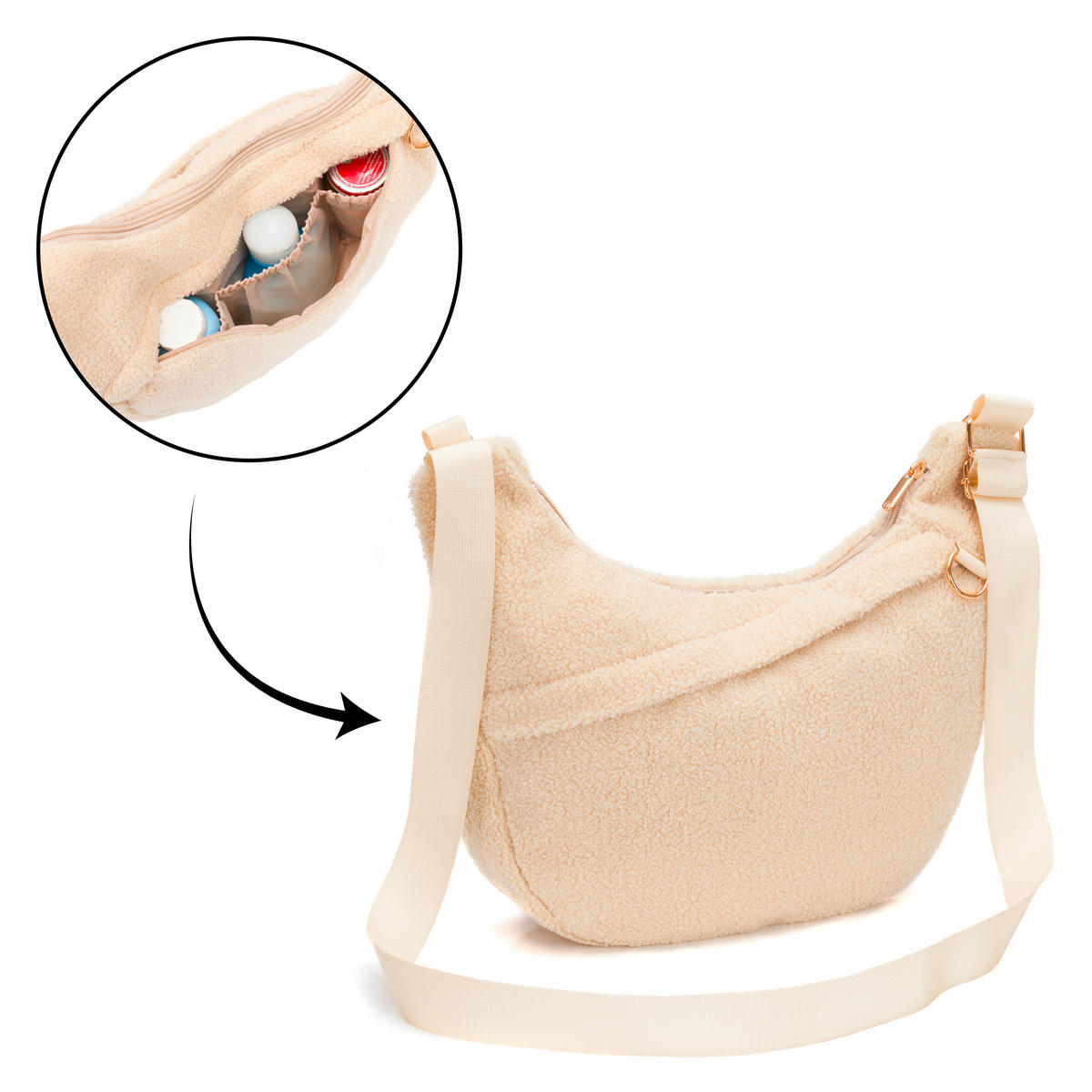WICKELTASCHE  - Perlmutt/Naturfarben, Basics, Textil (42/7/34cm) - Fillikid