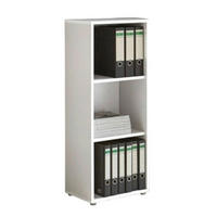 AKTENREGAL 44,1/113,6/33 cm  - Silberfarben/Weiß, MODERN, Holzwerkstoff (44,1/113,6/33cm) - MID.YOU