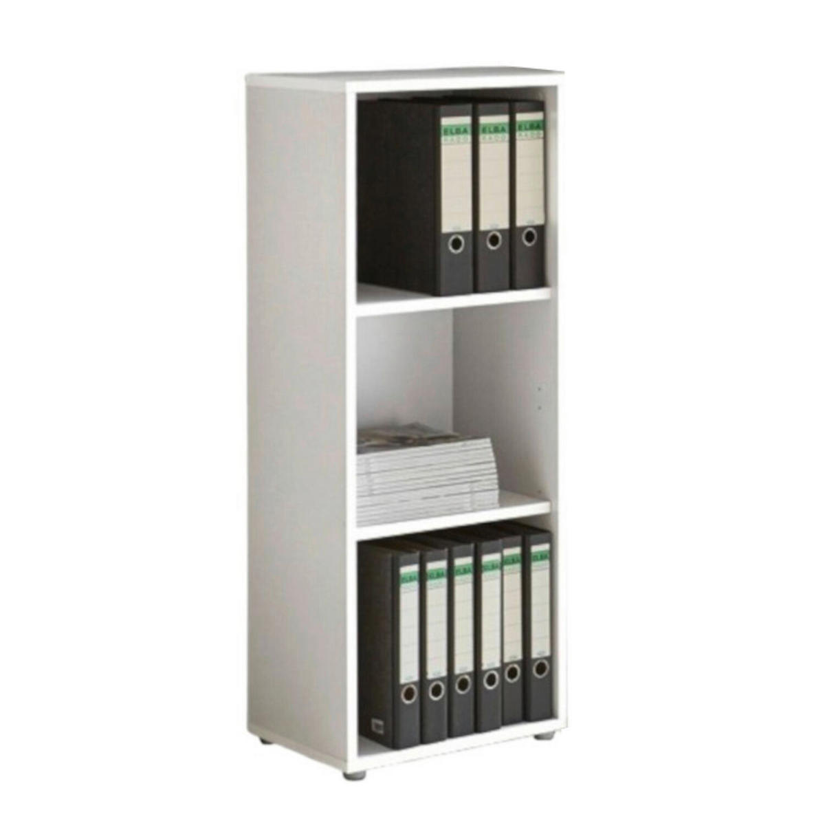 AKTENREGAL 172,6/113,6/33 cm  - Silberfarben/Weiß, MODERN, Holzwerkstoff (172,6/113,6/33cm) - MID.YOU