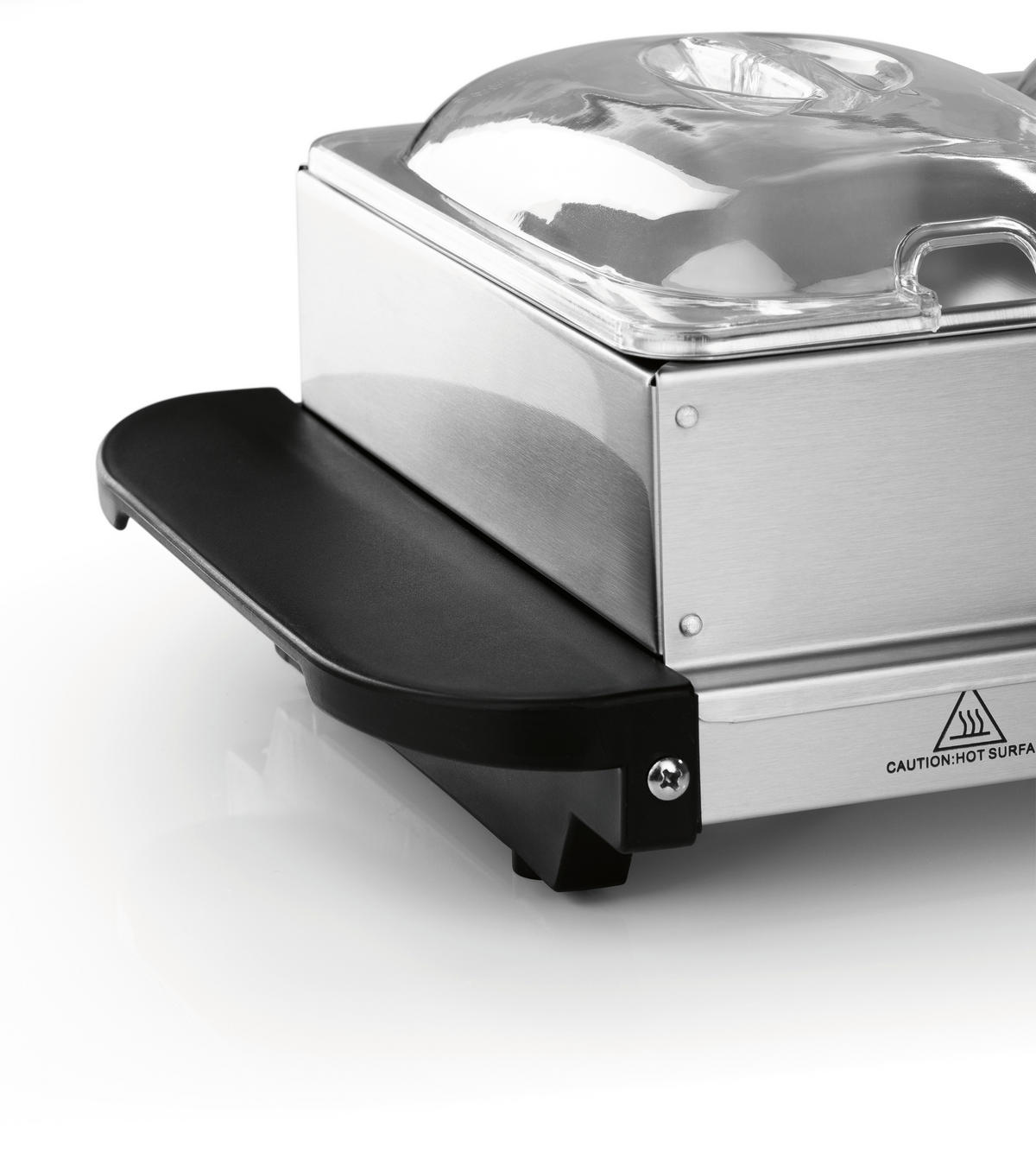 CHAFING-DISH Metall, Kunststoff  - Silberfarben/Schwarz, Basics, Kunststoff/Metall (54,6/14,7/27,8cm)