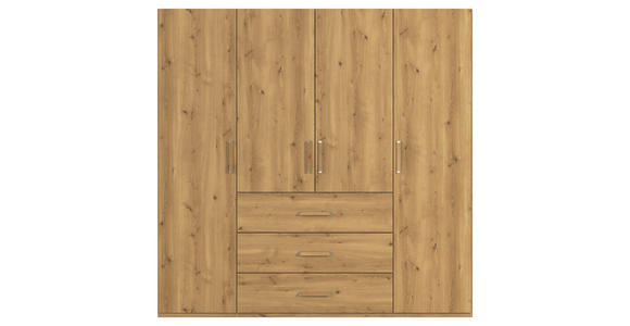 DREHTÜRENSCHRANK in Eichefarben - Eichefarben, Design, Holzwerkstoff/Kunststoff (201/197/60cm) - Novel
