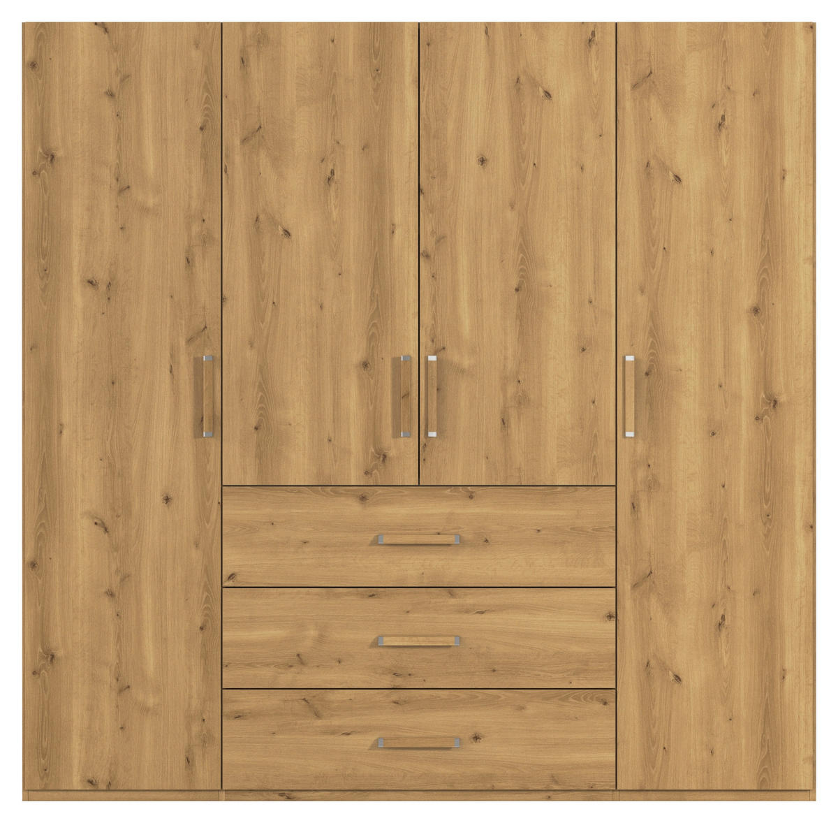 DREHTÜRENSCHRANK  in Eichefarben  - Eichefarben, Design, Holzwerkstoff/Kunststoff (201/197/60cm) - Novel