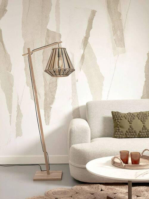 GOLVLAMPA GOOD&MOJO  30/57/150 cm    - svart/naturfärgad, Trend (30/57/150cm) - Good & Mojo