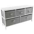 REGAL  101/55/30 cm Grau, Weiß  - Weiß/Grau, Basics, Karton/Holz (101/55/30cm) - Carryhome