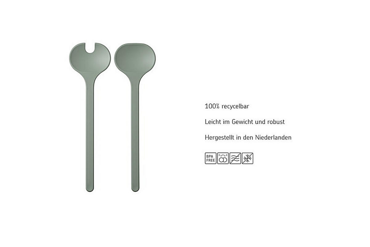 SALATSET  Silueta 2-teilig  - Salbeigrün, KONVENTIONELL, Kunststoff (30,1/12,7cm) - Mepal