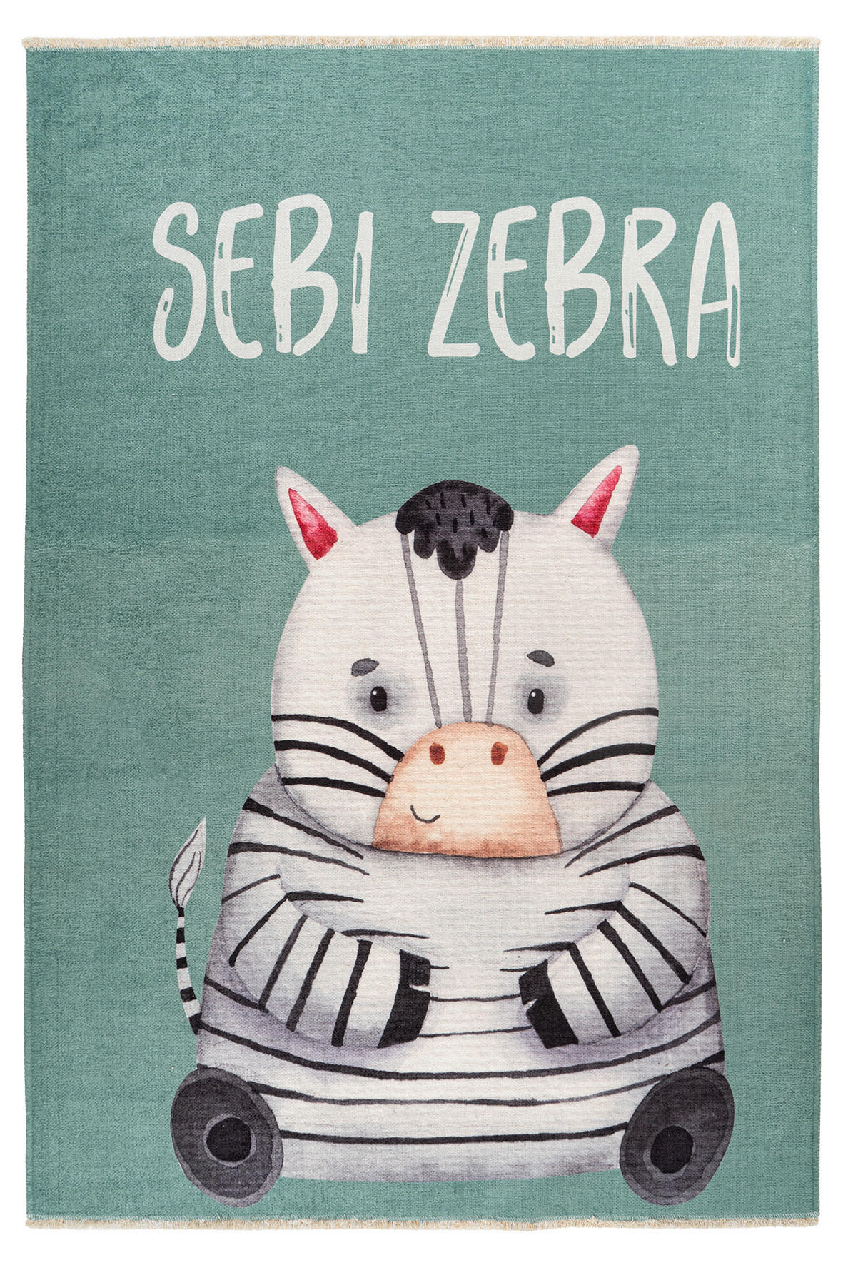 Obsession Kinderteppich Schwarz, Weiß, Jadegrün 115x170 cm