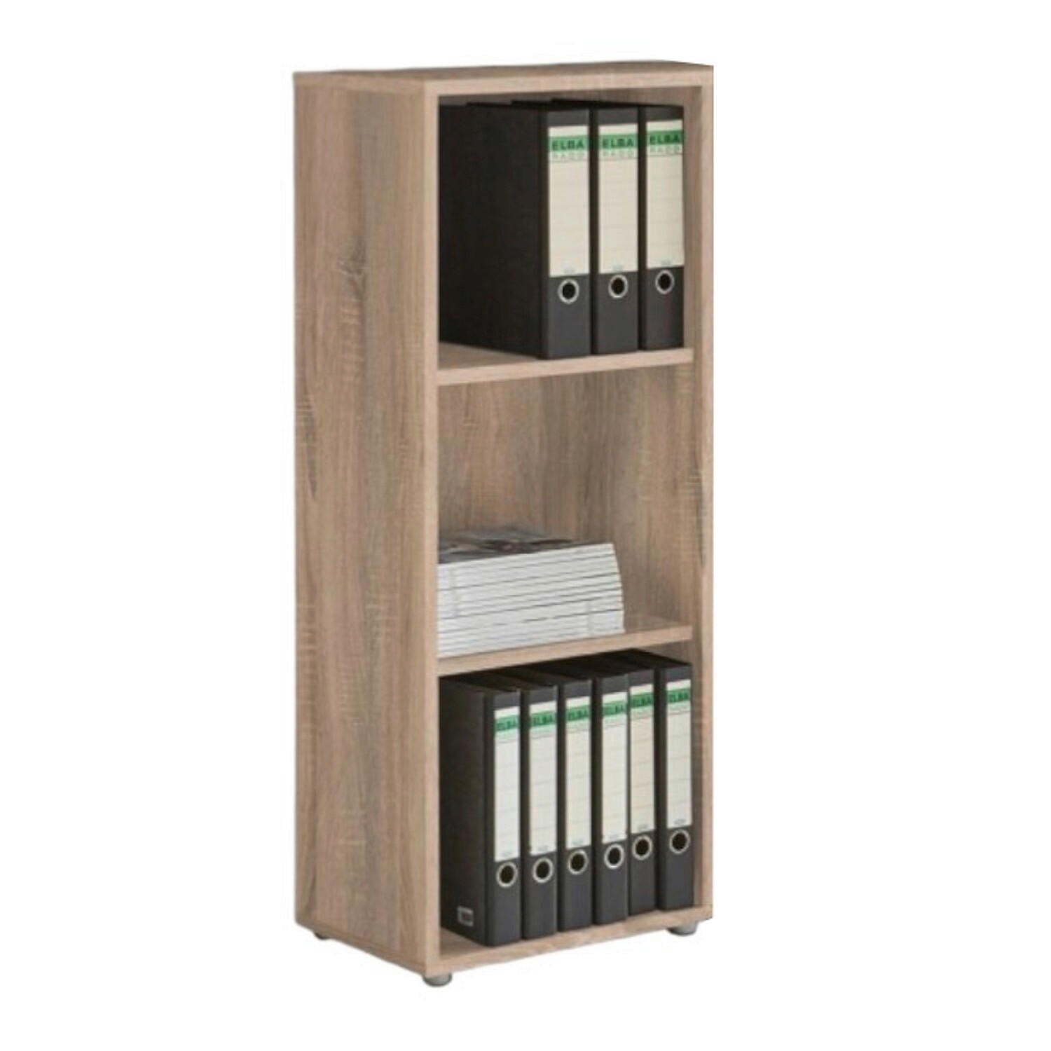 AKTENREGAL 44,1/113,6/33 cm  - Silberfarben/Sonoma Eiche, MODERN, Holzwerkstoff (44,1/113,6/33cm) - MID.YOU