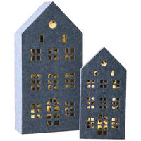 DEKOHAUS  - Hellgrau/Grau, LIFESTYLE, Textil (29,5/59,5/12cm) - X-Mas