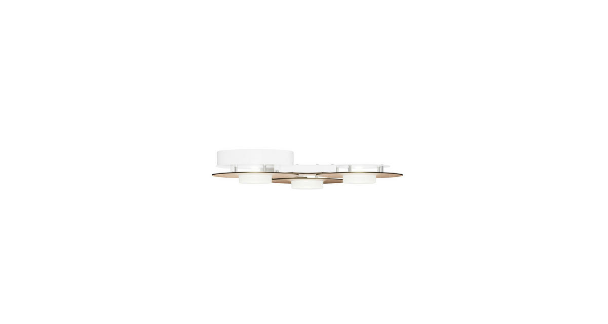 LED-WANDLEUCHTE DISC 37,4/34,6/6,5 cm  - Goldfarben/Braun, Design, Metall (37,4/34,6/6,5cm) - Grossmann