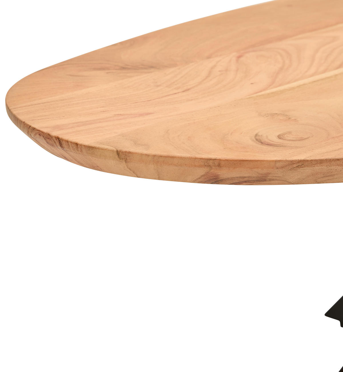 COUCHTISCH Akazie Hartholz 130/60/45 cm organisch Schwarz, Akaziefarben  - Schwarz/Akaziefarben, Design, Holz/Metall (130/60/45cm) - Livetastic