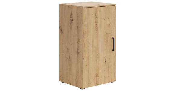 KOMMODE 45/83/40 cm in Eiche Artisan - Anthrazit/Schwarz, MODERN, Holzwerkstoff/Kunststoff (45/83/40cm) - Carryhome