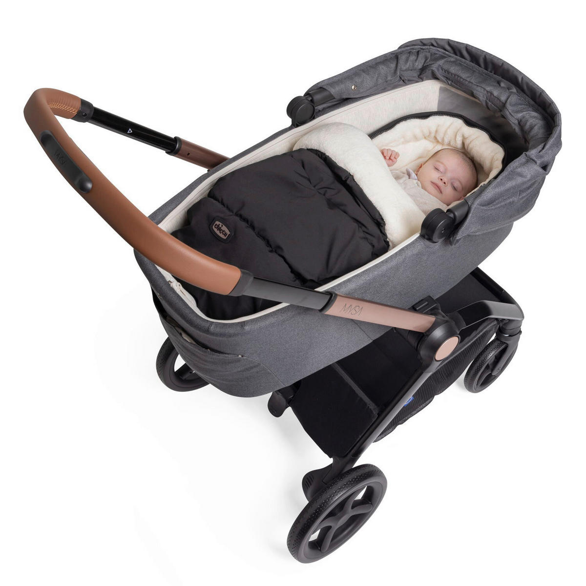 FUßSACK  - Schwarz, Basics, Textil (48/90cm) - Chicco