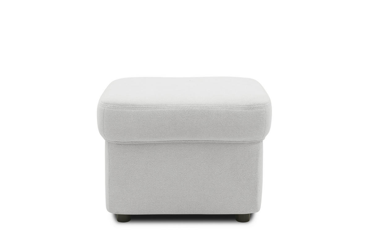 HOCKER FLORES FK Mikrofaser Silberfarben  - Silberfarben/Schwarz, KONVENTIONELL, Kunststoff/Textil (60/42/60cm) - MID.YOU