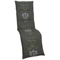 RELAXSESSELAUFLAGE in Anthrazit Schriftzug  - Anthrazit, Design, Textil (50/7/170cm)