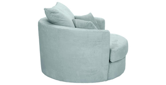 SESSEL in Plüsch Mintgrün  - Schwarz/Mintgrün, KONVENTIONELL, Textil/Metall (115/72/115cm) - Carryhome