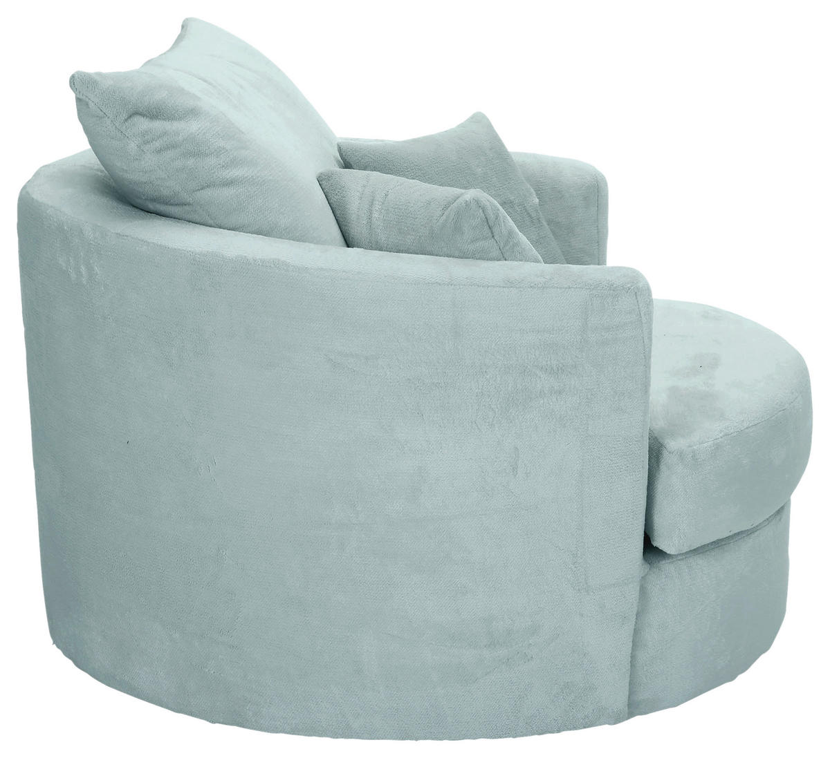 SESSEL in Plüsch Mintgrün  - Schwarz/Mintgrün, KONVENTIONELL, Textil/Metall (115/72/115cm) - Carryhome