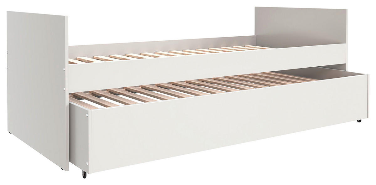 AUSZIEHBETT 90/200 cm,  in Kaschmir, Bettschublade, Lattenrost für Zusatzbett, Lattenrost für Hauptbett  - Kaschmir/Naturfarben, MODERN, Holz/Holzwerkstoff (90/200cm) - MID.YOU