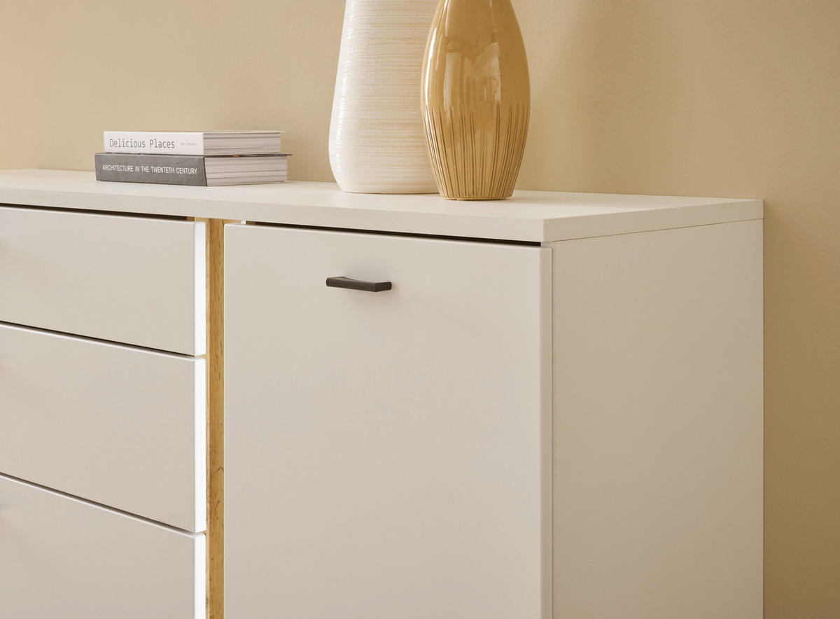 SIDEBOARD  in 150/86/42 cm  - Silberfarben/Eiche Wotan, Design, Holzwerkstoff/Kunststoff (150/86/42cm) - MID.YOU