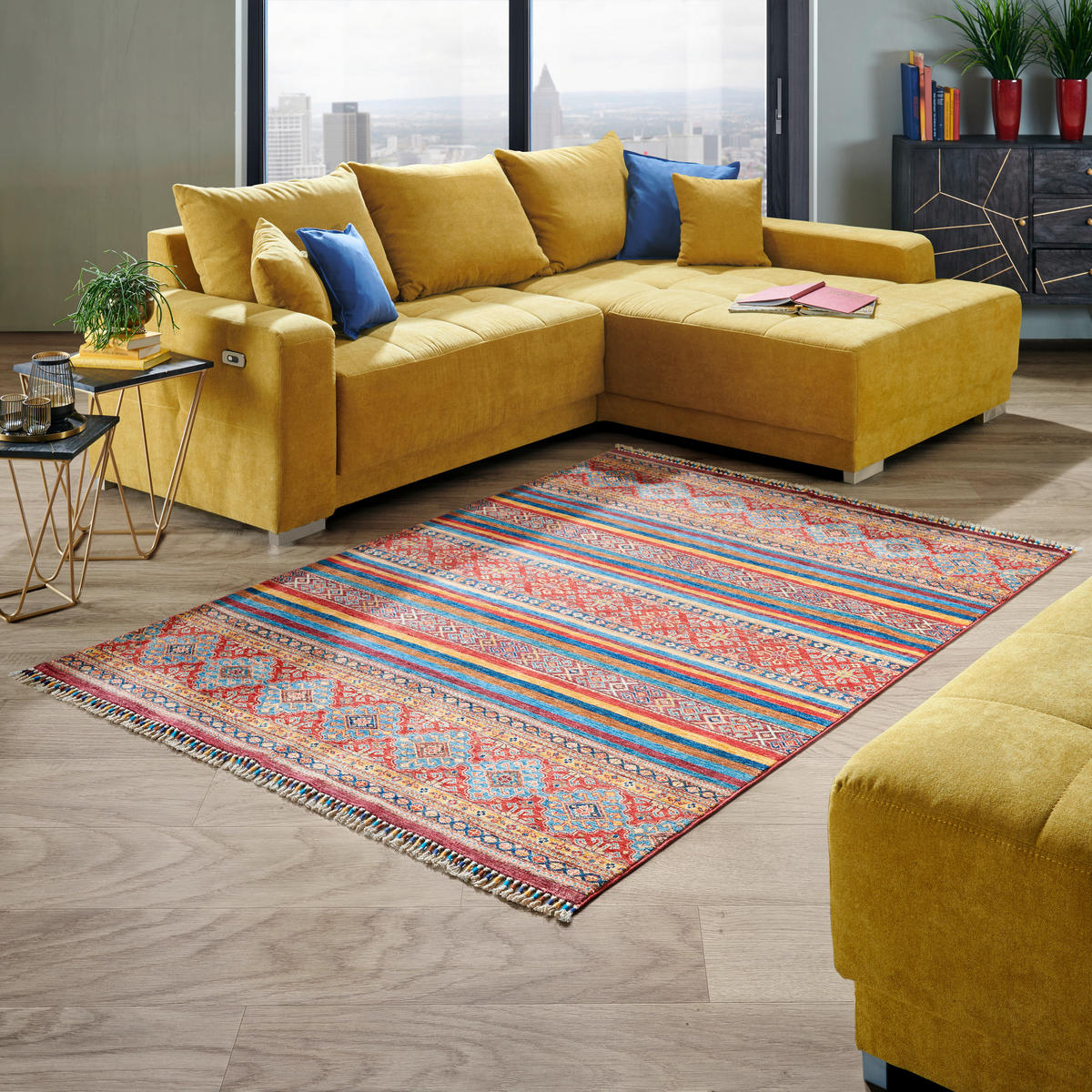 ORIENTÁLNY KOBEREC, 175/240 cm, červená - červená, Lifestyle, textil (175/240cm) - Cazaris