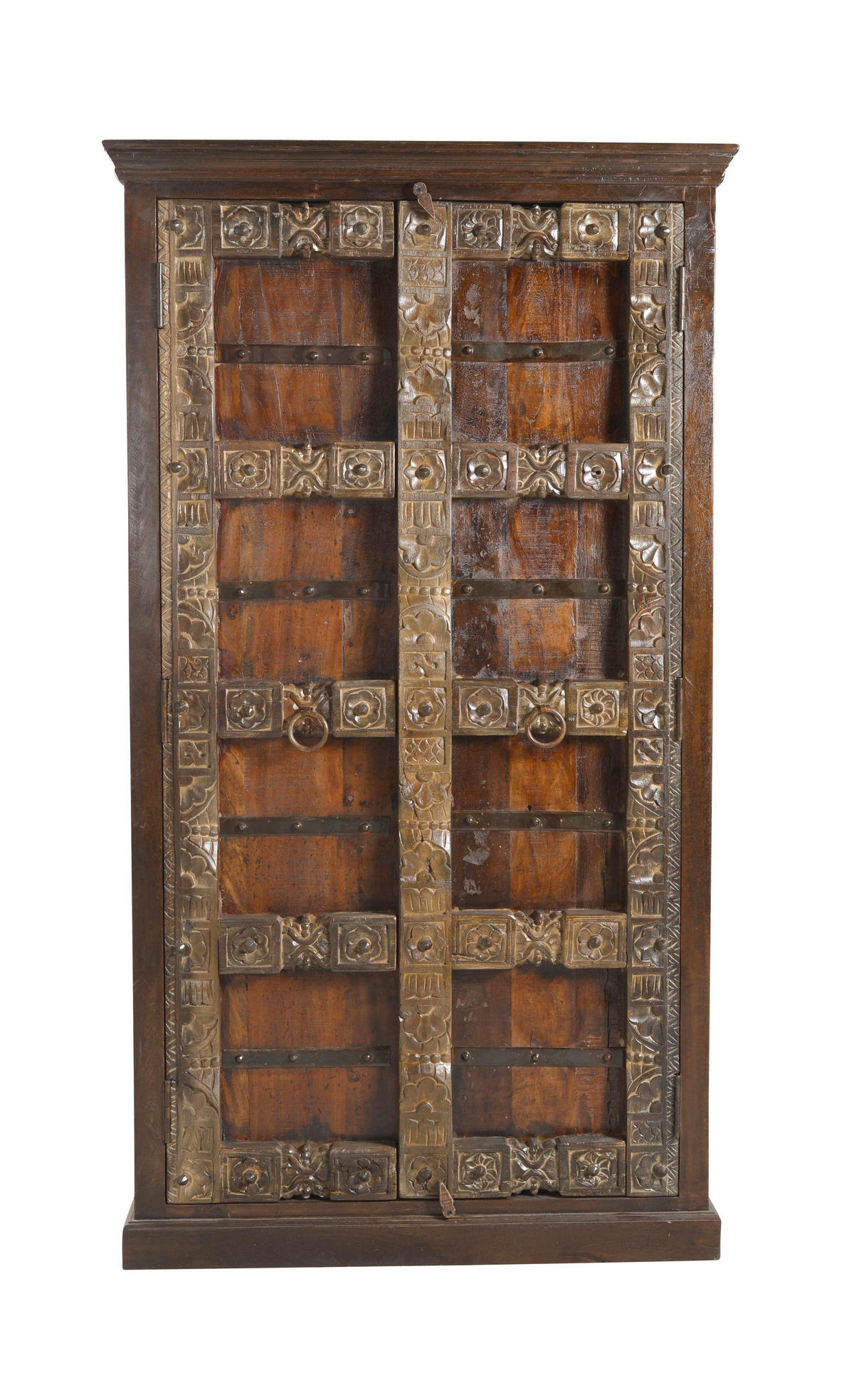 GARDEROBENSCHRANK  in 100/180/45 cm  - Messingfarben/Braun, Design, Holz/Metall (100/180/45cm) - MID.YOU