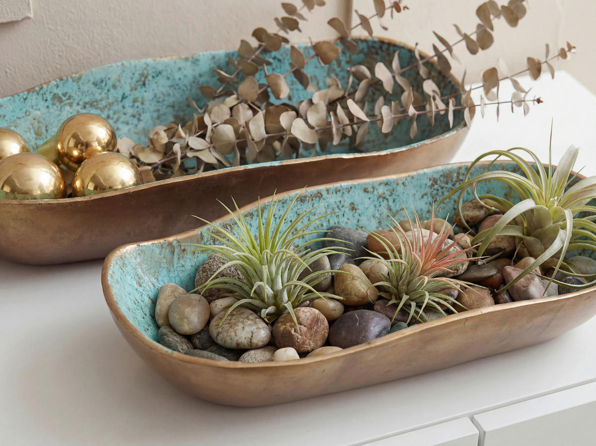 OKRASNA SKLEDA     40/16/8 cm         - zlate barve, Design, kovina (40/16/8cm) - Livetastic