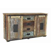 SIDEBOARD  150/81/38 cm 4 Schublade(n)  - Multicolor/Schwarz, Design, Holz/Metall (150/81/38cm) - MID.YOU