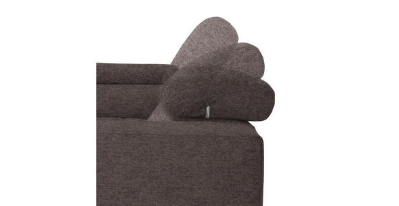 ECKSOFA  in Mikrofaser Braun  207/301 cm  - Schwarz/Braun, Design, Textil/Metall (207/301cm) - Xora