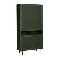 MEHRZWECKSCHRANK 90/180/40 cm  in Olivgrün  - Schwarz/Olivgrün, Basics, Metall (90/180/40cm) - Boxxx