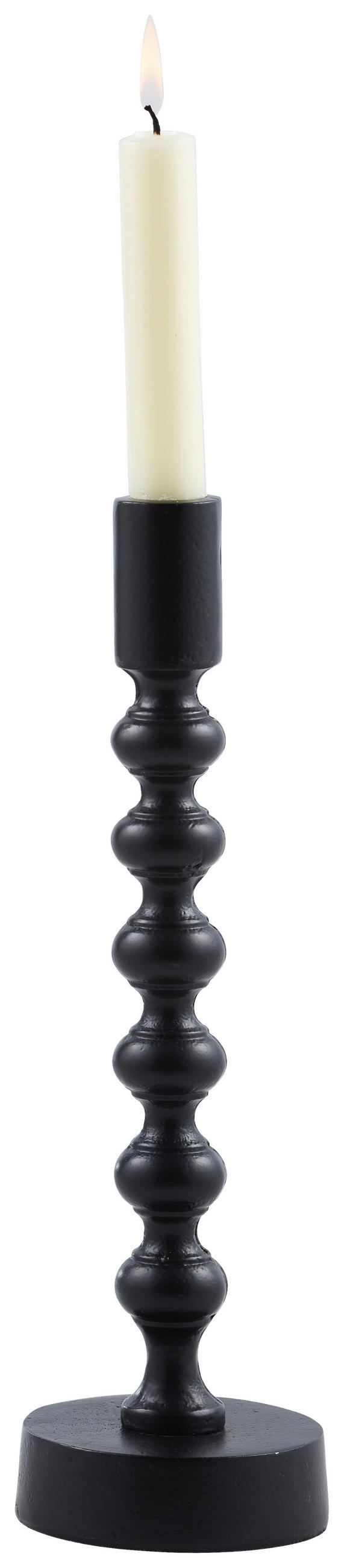 STABKERZENHALTER - Schwarz, Basics, Metall (9/31cm) - Boltze Home