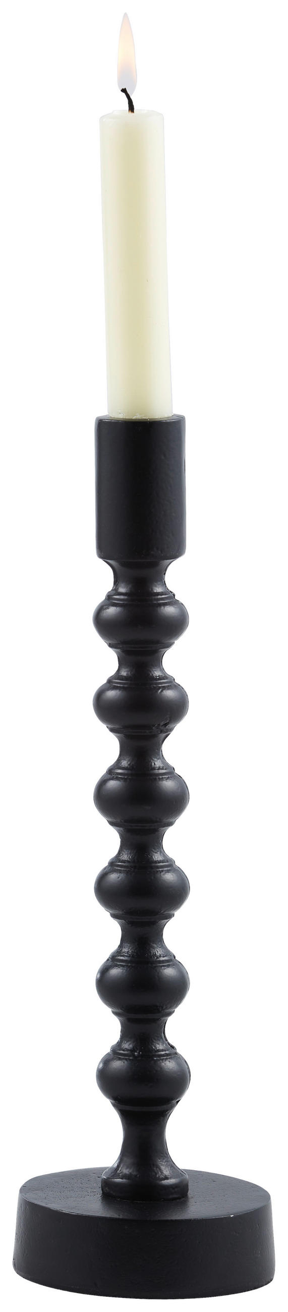 STABKERZENHALTER - Schwarz, Basics, Metall (9/31cm) - Boltze Home