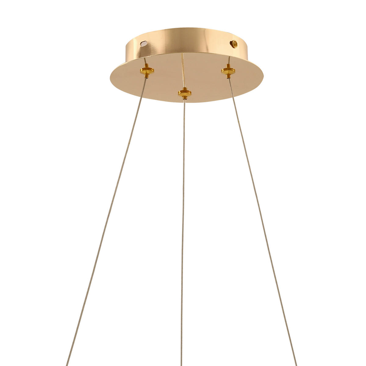 LED-PENDELLEUCHTE 50/50/100 cm  - Weiß/Bronzefarben, Design, Kunststoff/Metall (50/50/100cm)