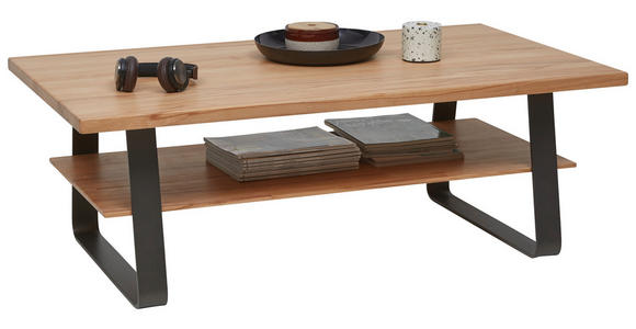 COUCHTISCH in Holz, Metall 120/70/42,6 cm  - Schwarz/Kernbuche, Natur, Holz/Metall (120/70/42,6cm) - Valnatura