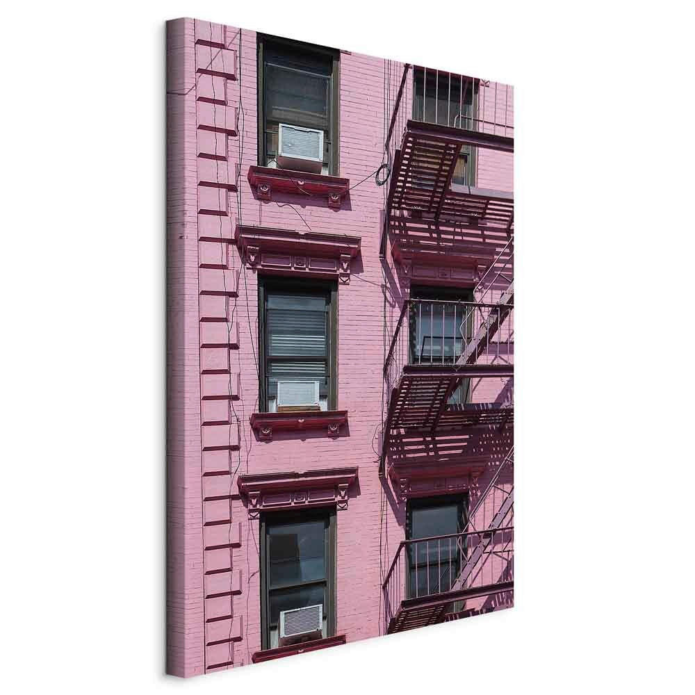 LEINWANDBILD Architektur 40/60/1,2 cm  - Pink/Grau, Basics, Holzwerkstoff/Textil (40/60/1,2cm) - artgeist