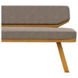 SITZBANK 190/80/52 cm Flachgewebe Eichefarben, Grau Eiche massiv  - Eichefarben/Grau, Basics, Holz/Textil (190/80/52cm) - Carryhome